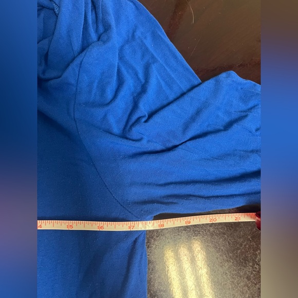 Ruby Ribbon L Long Sleeve Royal Blue Knit Top Slimming - Picture 8 of 9